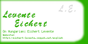 levente eichert business card
